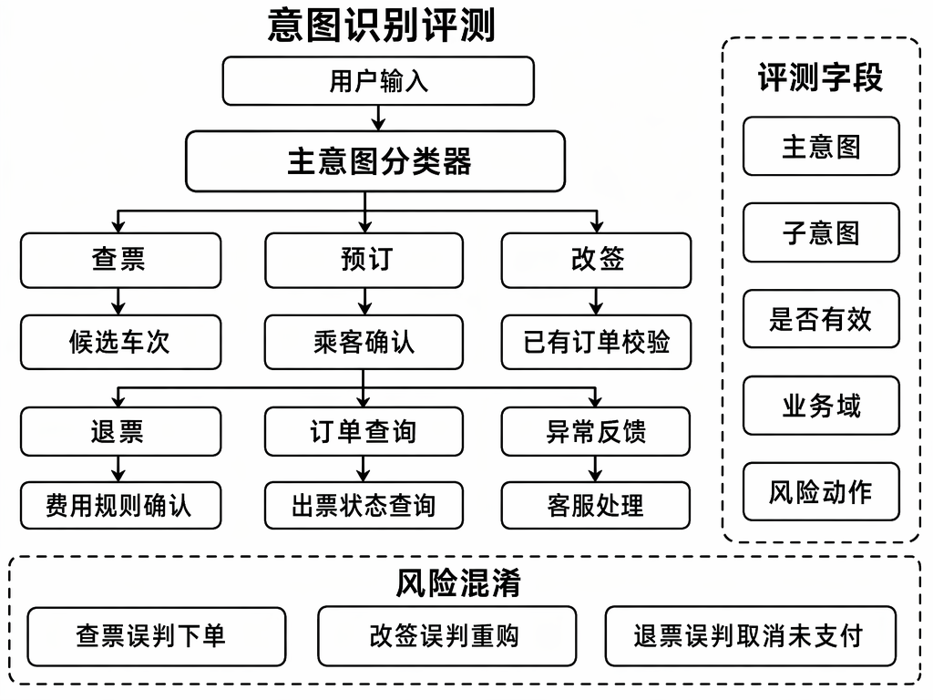 意图识别评测:意图树要拆到能决定下一步动作的可执行层